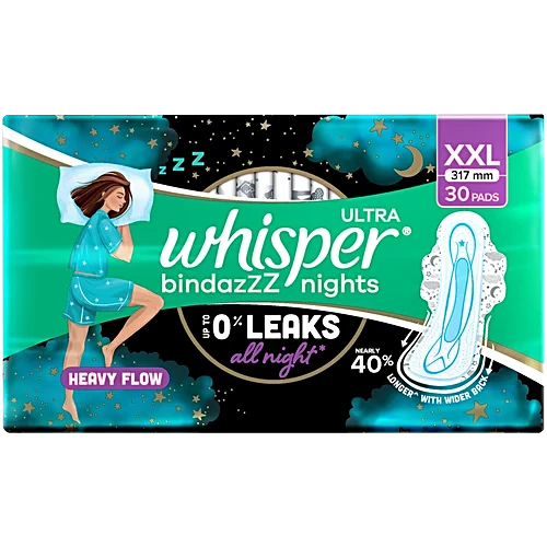 WHISPER ULTRA BINDAZZZ NIGHTS XXL 30PADS