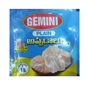 GEMINI APPALAM MRP15Rs