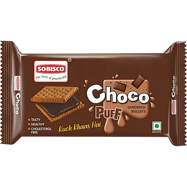 SOBISCO PUFF CREAME BISCUITS CHOCO 5Rs