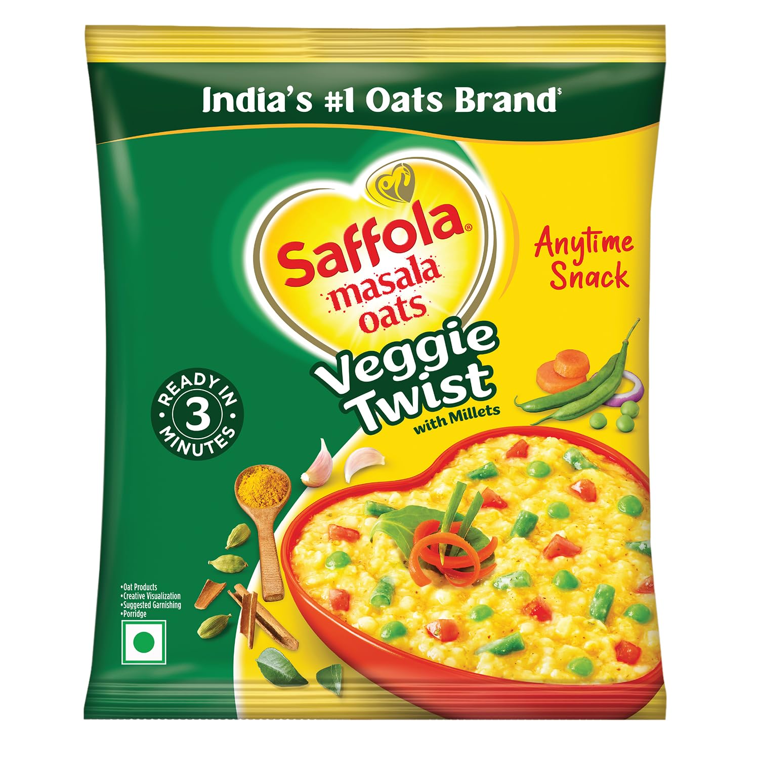 SAFFOLA MASALA OATS VEGGIE TWIST 39GM