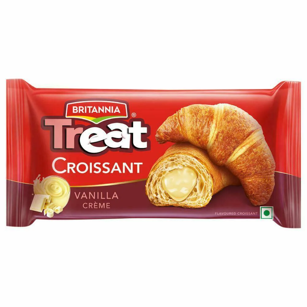 BRITANNIA TREAT CROISSANT CAKE  VANILLA 20Rs