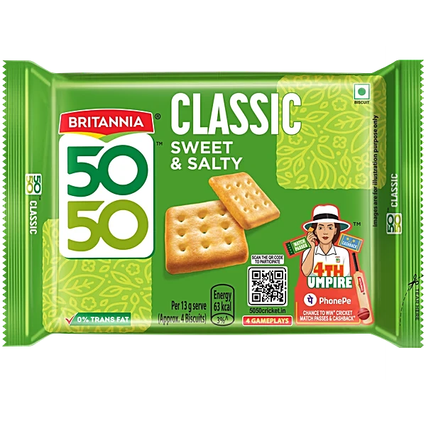 BRITANNIA 50 -50 150GMS 30Rs