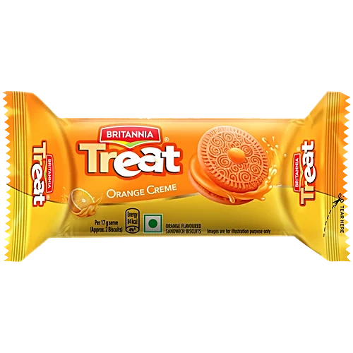 BITANNIA TREAT ORANGE CREAM 10Rs