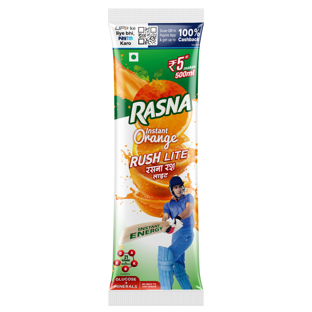 RASNA INSTANT ORANGE RUSH LITE 5Rs