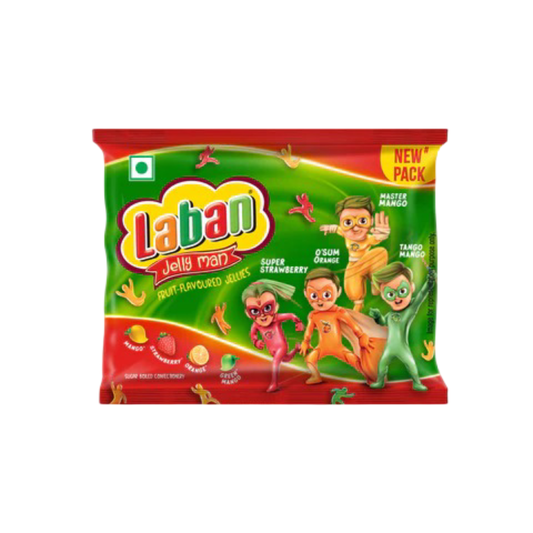 LABAN  JELLY MAN  FRUIT FLAVORED JELLIES 10Rs