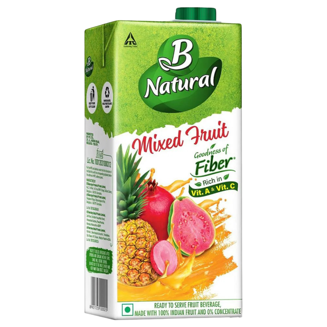 B NATURAL MIXED FRUIT DRINK 1LTR