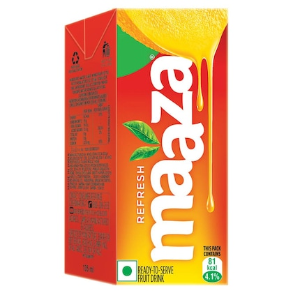 MAAZA TETRA PACK 135ML MRP10Rs