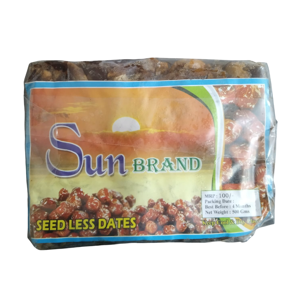 SUN BRAND SEEDLESS DATES 500GMS