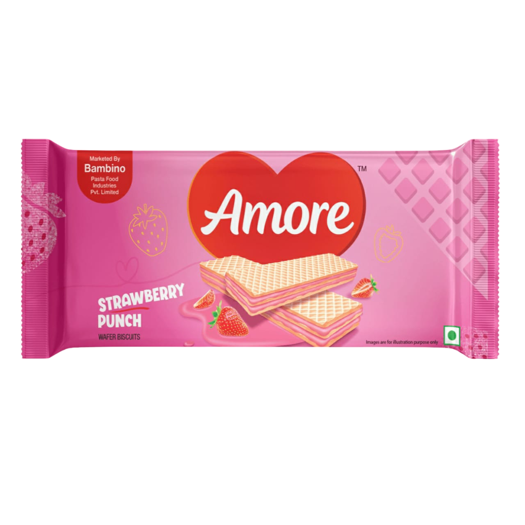 BAMBINO AMORE STRAWBERRY PUNCH WAFER 40Rs