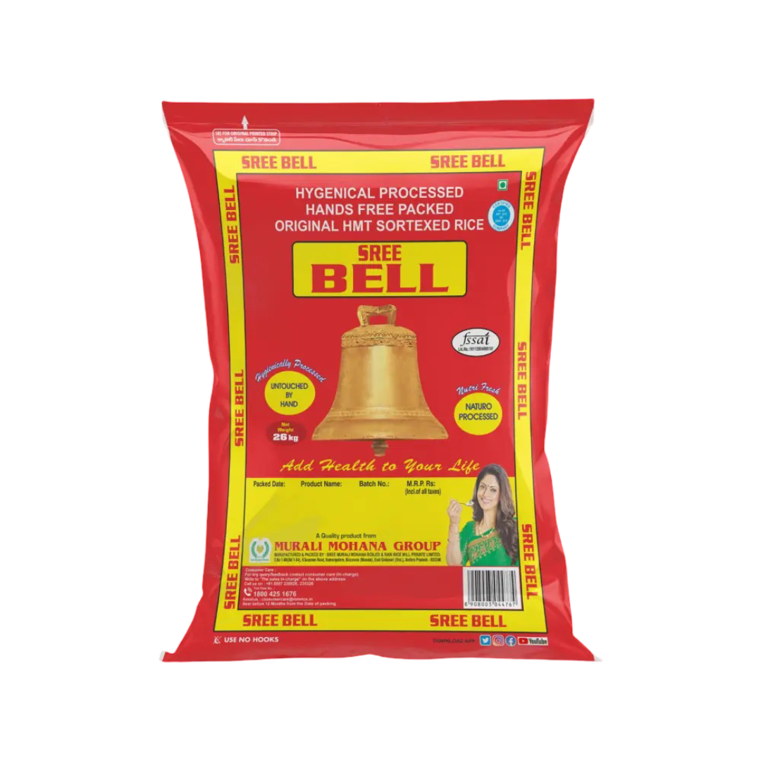 SREE BELL RICE REDCLOTH BAG 26KG